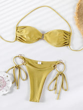 Load image into Gallery viewer, Rinabe Halter Swimwear Thongs Micro Bikini  Bandage Bathing Suit
