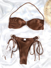 Load image into Gallery viewer, Rinabe Halter Swimwear Thongs Micro Bikini  Bandage Bathing Suit
