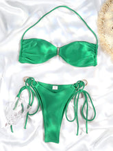 Load image into Gallery viewer, Rinabe Halter Swimwear Thongs Micro Bikini  Bandage Bathing Suit
